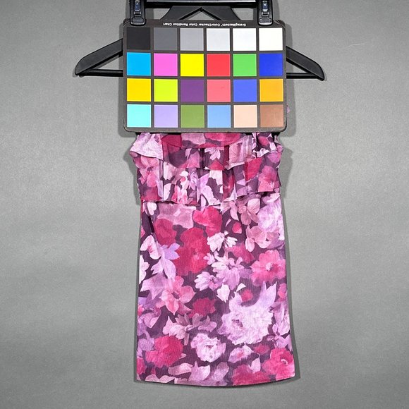 Sweet Pea Sleeveless Top Purple Tones Ruffle Size S - Picture 12 of 15